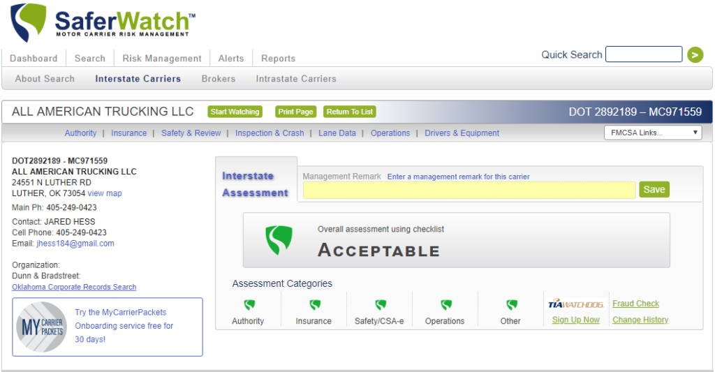 MyCarrierPackets TMS Software integration