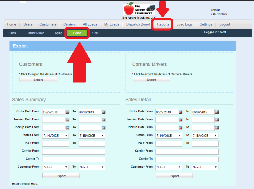 Exporting your Data to Excel · Load Manager