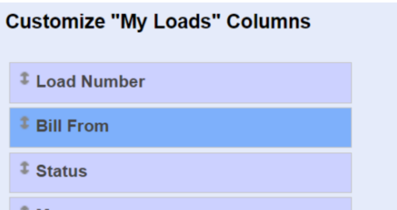 A Screenshot from Load Manager TMS